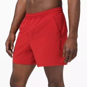 Lululemon Men's Pace Breaker Linerless Shorts 5" - Red